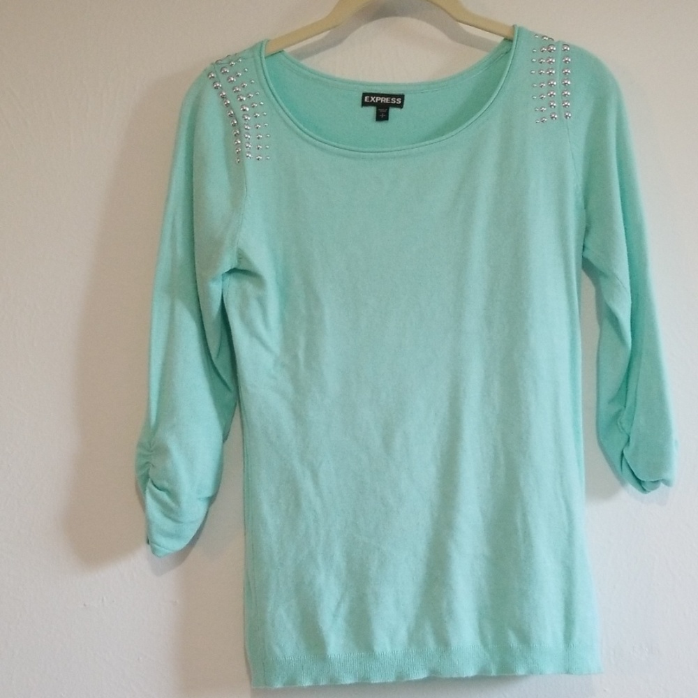 Mint studded sweater
